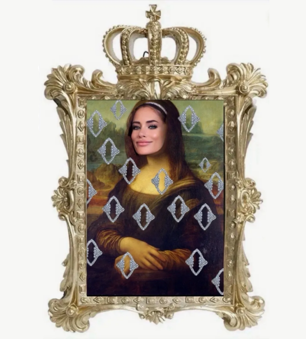 Mona Stacy, 2025, Framed Canvas Limited Edition Commemorating Art Royalty Moon Landing Book Launch